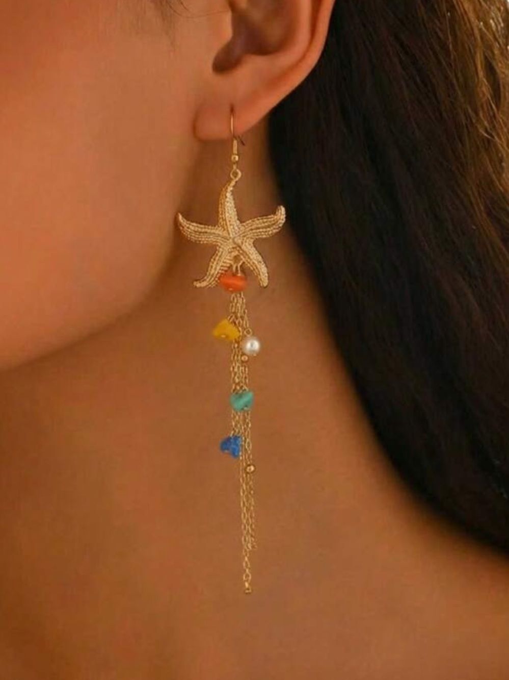 Starfish Drop Earrings #2788